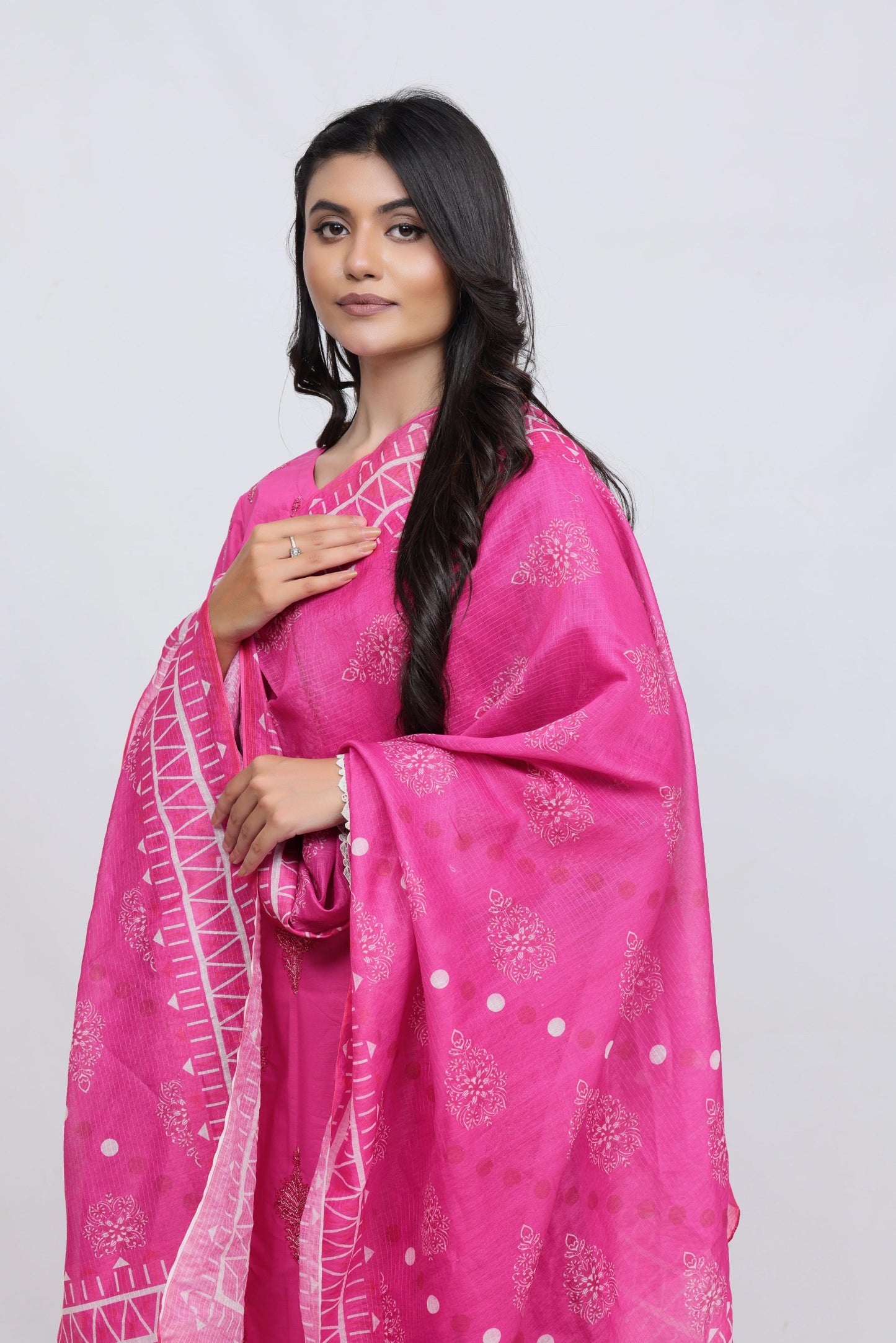 Pink Lawn Embroidred - Perfect Stitches by Maryam