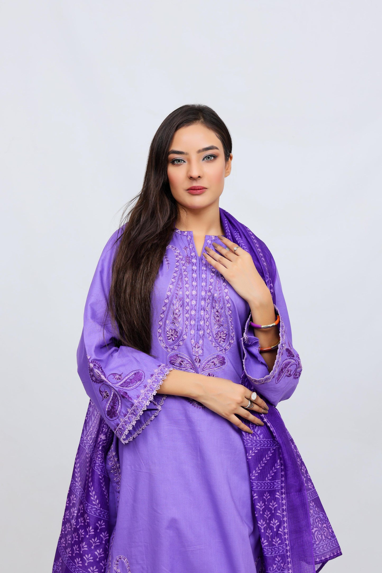 Purple Lawn Embroidred - Perfect Stitches by Maryam