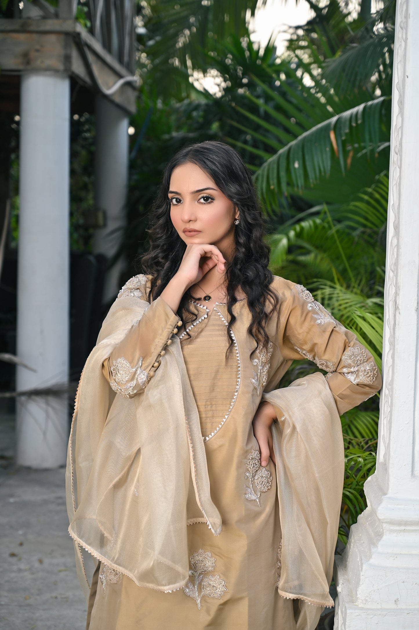 Skin Raw Silk Embroidered - Perfect Stitches By Maryam