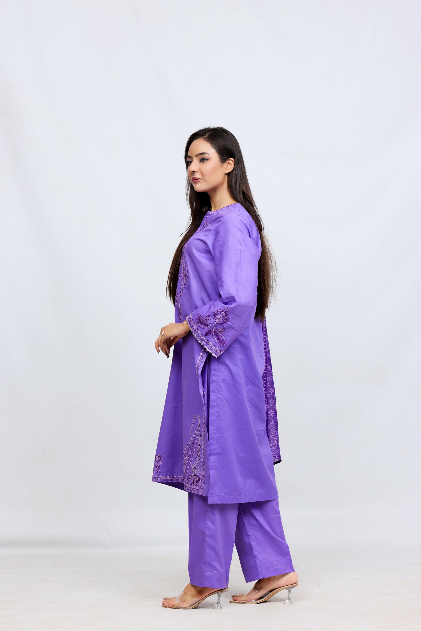 Purple Lawn Embroidred - Perfect Stitches by Maryam