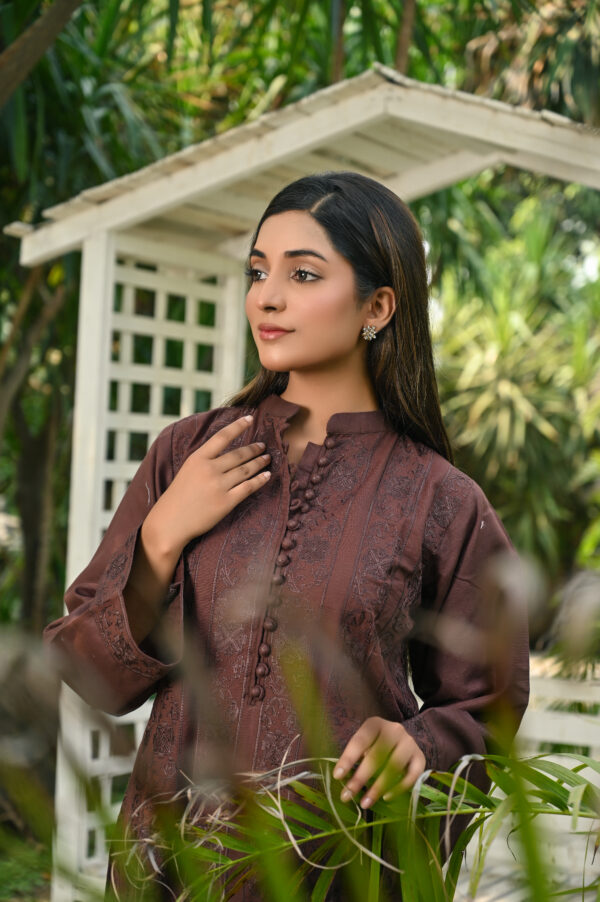 Brown Embroidered (1pc)